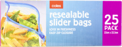 Resealable Slider Bags 25 pk