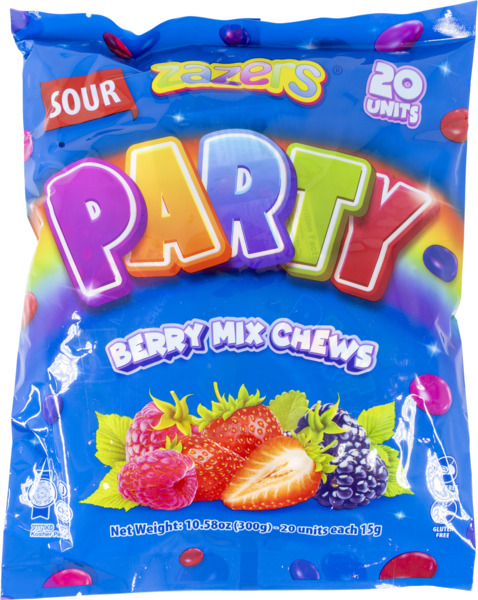 Party Sour Berry Mix Chews 20 ct | A-Z kosher
