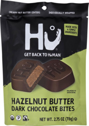 Hazelnut Butter Dark Chocolate Bites