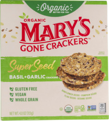 Super Seed Basil & Garlic Crackers