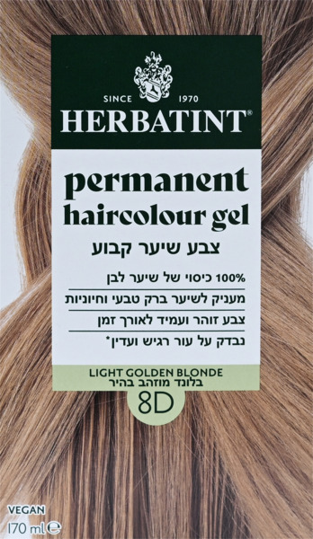 צבע שיער קבוע בלונד מוזהב בהיר 8D