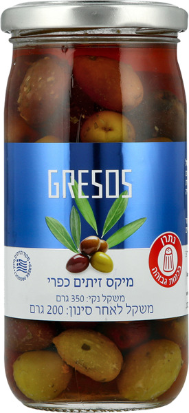 מיקס זיתים כפרי לטרובליס 350 גרם