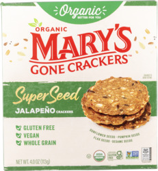 Vegan Super Seed Jalapeno Crackers
