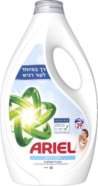 אריאל - ג'ל כביסה לעור רגיש 1.755 ליטר 39 כביסות
