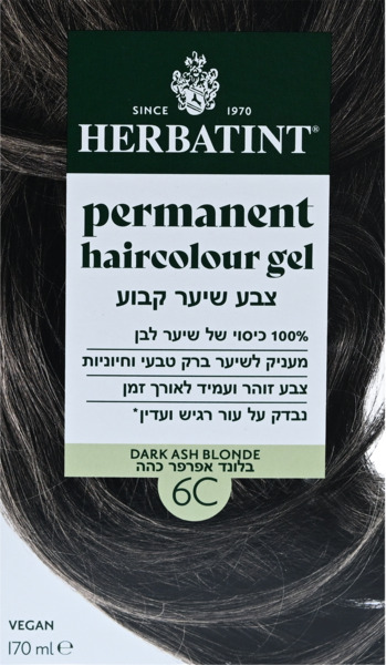 6C  צבע טבעי לשיער 170 מ"ל הרבטינט