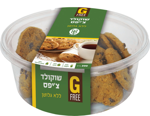 עוגיות שוקולד צ'יפס ללא גלוטן 200 גרם יצרן/מותג: גי פרי