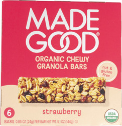 Organic Strawberry Granola Bars 6 ct