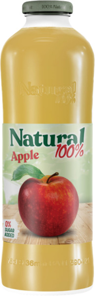 נטורל 100% מיץ תפוחים  750 מ"ל