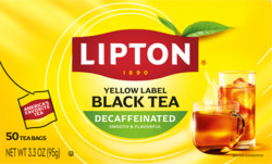 Yellow Label Decaffeinated Black Tea Bags 50 ct