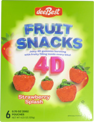 4D Strawberry Splash Fruit Snacks 6 ct