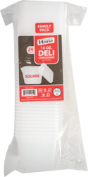 16 oz Square Containers w/ Lids  24 ct