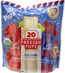Organic Red White & Blue Variety Freezer Pops Pack