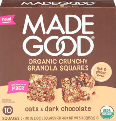 Organic Crunchy Square Granola 10 ct