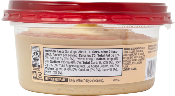 Sabra Classic Hummus Family Size 2