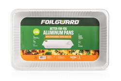 FoilGuard - Full Size Deep Disposable Aluminum Pan with Parchment Paper Built In - 5 Pack