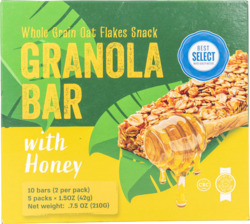 Whole Grain Oat Flakes Granola Bars w/ Honey Flavors