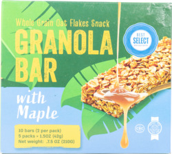 Whole Grain Oat Flakes Granola Bars w/ Maple Flavors