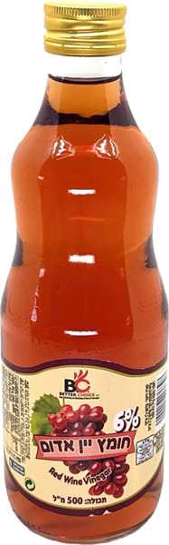 חומץ יין אדום 6%-500מ"ל VINEGAR