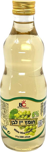 חומץ יין לבן 6%-500מ"ל VINEGAR