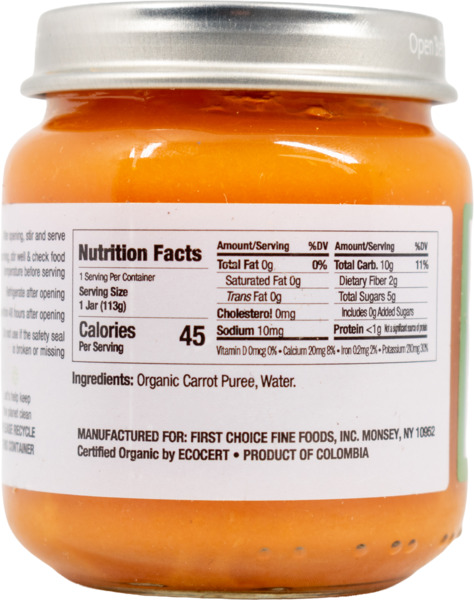 Organic Carrots Flavor Baby Food 2