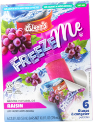 FreezeMe Grape Flavor Freeze Pop 6 pk