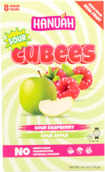Raspberry & Sour Apple Flavor Fruit Cubees w/ Real Fruit