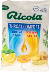 Lemon Mint Ginger Throat Comfort Cough Drop Menthol
