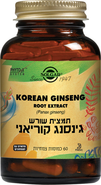 סולגר גינסנג קוריאני 520 מ"ג 60 כמוסות