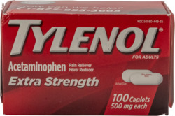 Tylenol Caplets 100 Count
