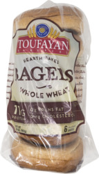 Toufayan Bagels, Whole Wheat